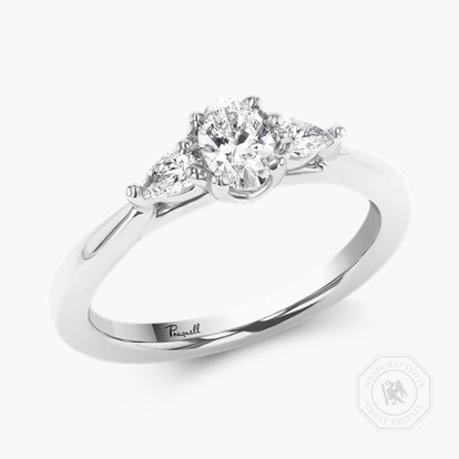 Oval Cut Diamond Three Stone Ring